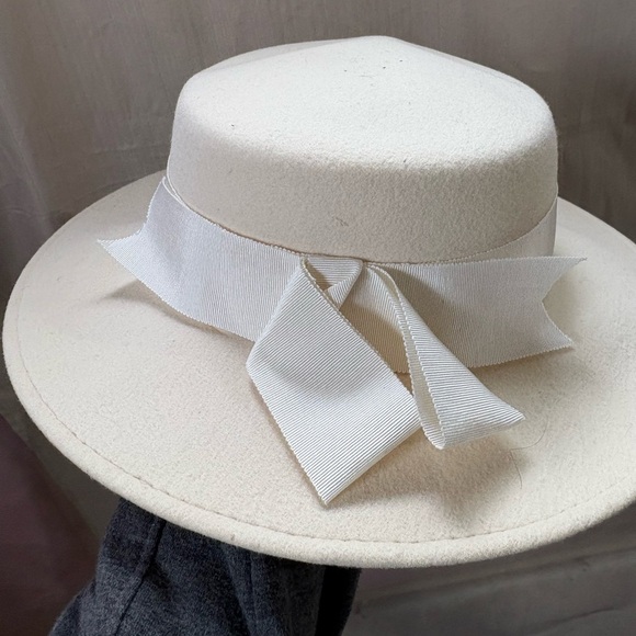 Eaton Vintage Cream Fedora Wool Women's Hat - Picture 8 of 9